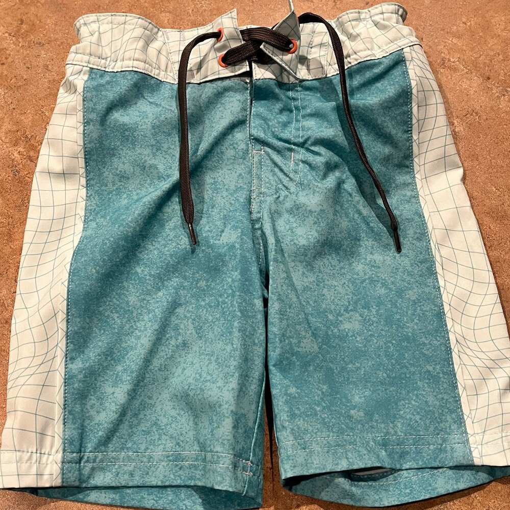 Boys' Striped Swim Shorts - art class Teal/Blue